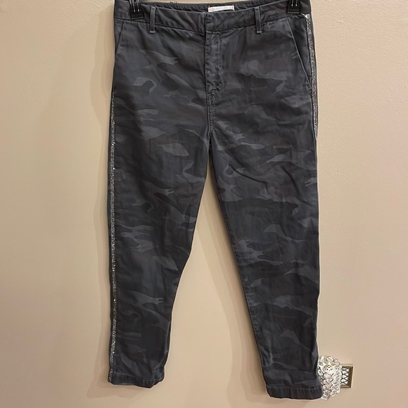 SUNDRY women’s CAMO jeans pants with side SPARKLE seams cotton size 29 - Picture 1 of 16